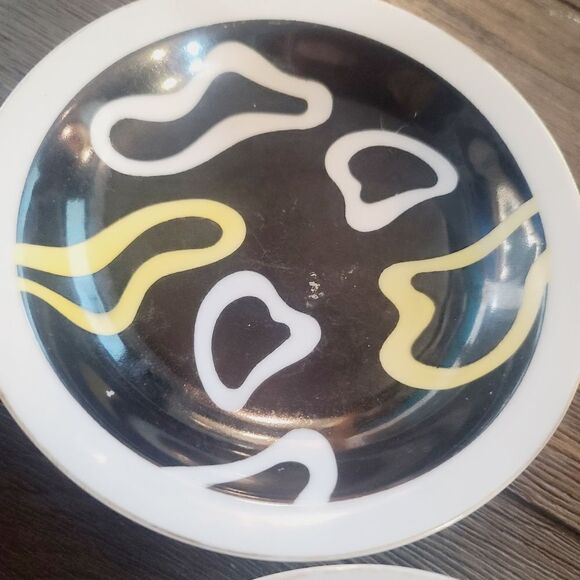 Vintage 1960s 1970s MCM Yamaka Toki Abstract Porcelain Bowls - Picture 5 of 14